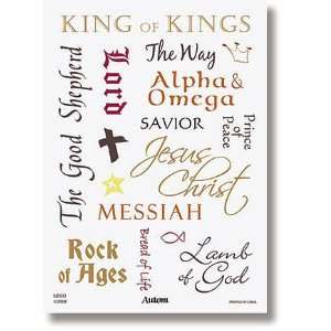  Names of Jesus Stickers 4 Sheets 60 Stickers Total 