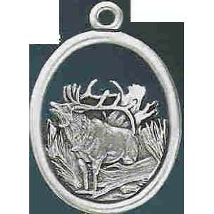 Elk Pewter Fan Pull with 6 inch Chain