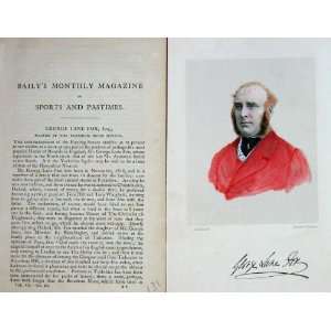   1861 Antique Portrait George Lane Fox Bramham Hounds