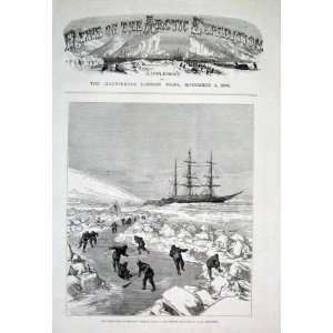 Skating Rink At Ship Discovery North Pole Exped 1876