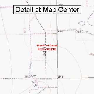 USGS Topographic Quadrangle Map   Hansford Camp, Texas (Folded 
