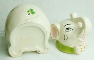 Shawnee Lucky Elephant Green Shamrock Cookie Jar  