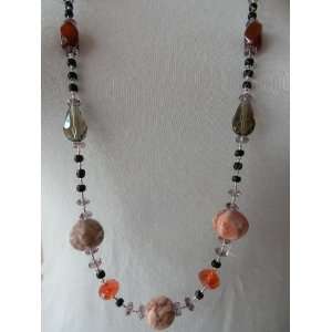  Handmade One Strand Beads ,3 Stone & 2 Agate Necklace 14 