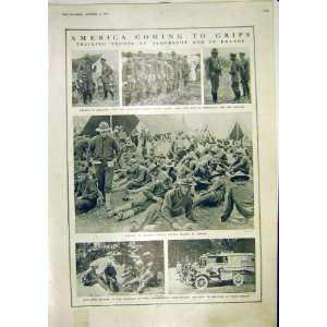  America Training Troops Aldershot France Old Print 1917 