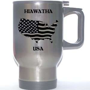  US Flag   Hiawatha, Iowa (IA) Stainless Steel Mug 