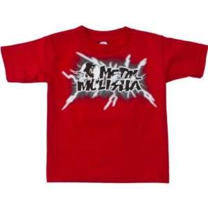 Metal Mulisha Electric Toddler Short Sleeve Sportswear Shirt   Red 