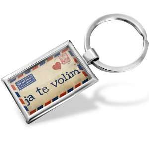 Keychain I Love You Love Letter from Serbia Serbian   Hand Made, Key 