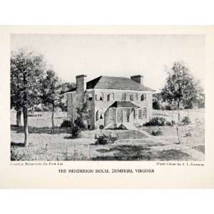  1930 Print Henderson House Mansion Estate Dumfries 