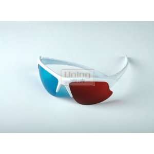  3D Glasses  red/blue lens for TV, Games. white frame new 