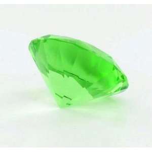    Green Paradot Diamond Shaped Glass Paperweight