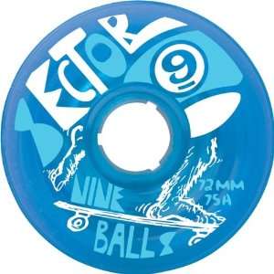 Sector 9 9 Ball 75a 72mm Clear.blue Skate Wheels  Sports 