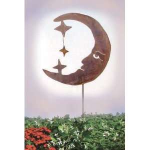    Metal sculpture garden stakes 7804 moon Patio, Lawn & Garden