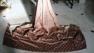   ANTIQUE SILK UPHOLSTERY PROJECTS DRAPE CURTAIN DOLL CLOTHING #1  