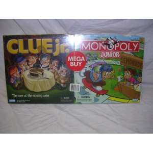  Clue Junior and Monopoly Junior Mega Pack Game Bundle 