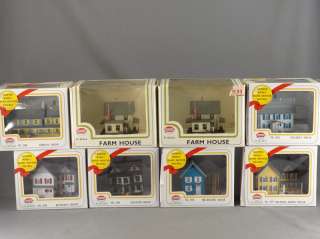 DTD   N SCALE LOT   8 MODEL POWER LIGHTED BUILT UP BUILDINGS HOUSES w 