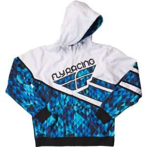  Fly Racing Kinetic Hoody Blue/White Large Automotive