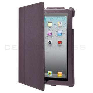 iPad 2 Magnetic Smart Cover Leather Case Stand Red  
