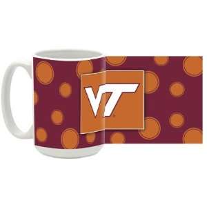  Virginia Tech University 15 oz Ceramic Coffee Mug   Polka 