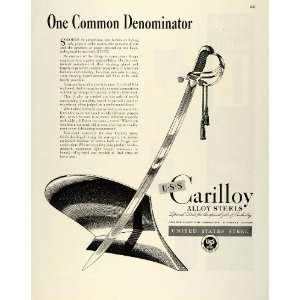 1945 Ad United States Steel USS Carilloy Alloy Metallurgical WWII War 