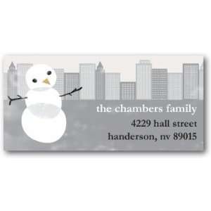  Holiday Return Address Labels   City Snowman By Magnolia 