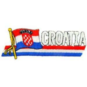  Croatia Flag with Script Patch 2 x 5 Patio, Lawn 