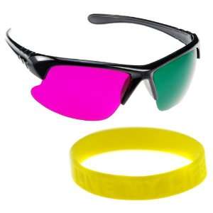 Magenta / Green Plastic 3D Glasses The Ultimate Way to Watch Ice Age 3 