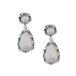  Barse Mother of Pearl Double Drop Earrings Jewelry