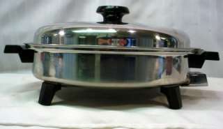 VINTAGE LIFETIME COOKWARE STAINLESS AUTOMATIC ELECTRIC CASSEROLE 