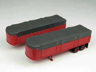 MiniMetals 31131 HO Fruehauf Red Covered Wagon Trailers  