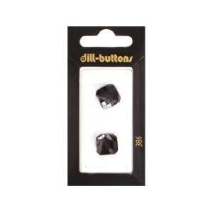  Dill Buttons 15mm Shank Black 2 pc (6 Pack)