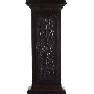 Antique Solid Oak Carved Longcase Tallcase Grandfather Clock Case 