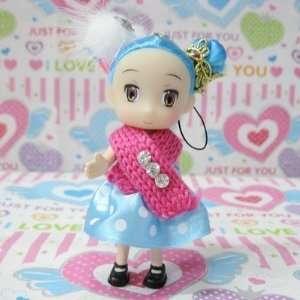   phone and handbag chain cartoon cute promotion gift doll 12 pcs/lot