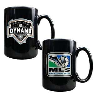   Dynamo 2 Piece Black Ceramic Mug Set (Primary Team Logo & MLS Logo