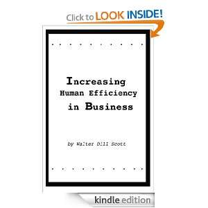 Increasin Human Efficiency in Business Walter Dill Scott  