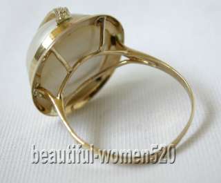  Mabe Pearl Ring 14k yellow Gold ring ,This a beautiful real pearls 