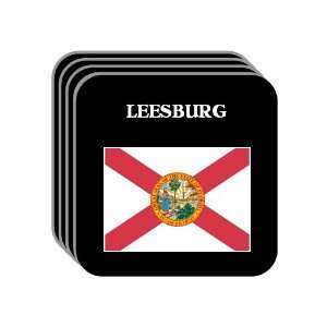 US State Flag   LEESBURG, Florida (FL) Set of 4 Mini Mousepad Coasters