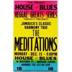 Meditations Ska Reggae Boston Concert Poster 