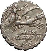 Roman Republic Claudius Nero DIANA Horse 79BC Ancient Silver Coin 