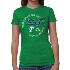 Tulane Green Wave Ladies Winners Circle Juniors Tri Blend T Shirt 