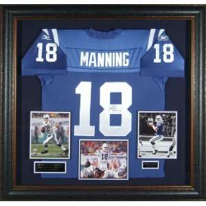   Peyton Manning Autographed Jersey   Framed Display