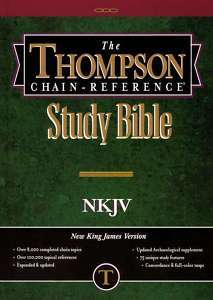 NKJV THOMPSON REFERENCE BIBLE GENUINE LEATHER BLK INDEX  