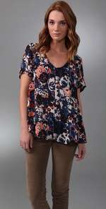 Joie Abstract Floral Marika Blouse  