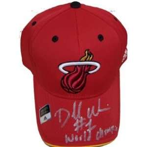 Dorell Wright Autographed/Signed Cap WORLD CHAMPS Red Heat Cap  
