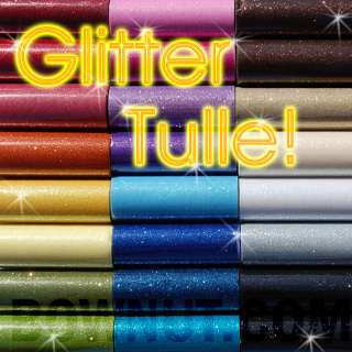GLITTER TULLE Roll 6x10Y Tutu Wedding Gift Bow Craft  