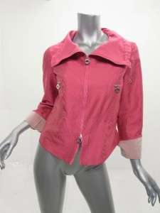 Armani Collezioni Hot Pink Cropped Zip Jacket Ex Cond 4  