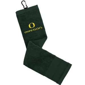   Oregon Ducks Green Embroidered Face/Club Golf Towel