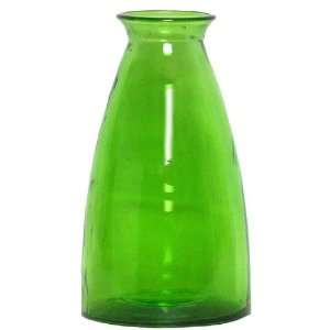  Spanish Large Recycled Lime Green Glass Vase 12H