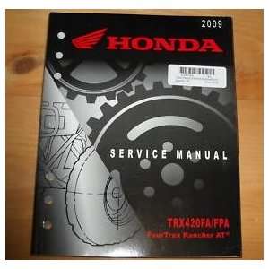    2009 Honda TRX420 FourTrax Rancher AT Service Manual honda Books