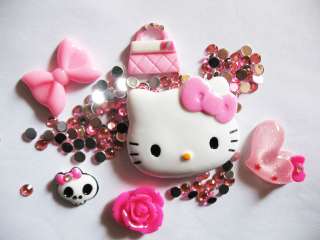 Pink Hello Kitty Bling Deco Resin Flatback DIY  