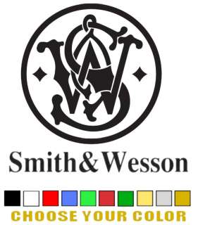 SMITH AND WESSON 10 X 10 VINYL DECAL STICKER  